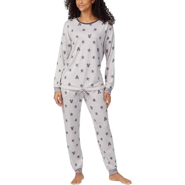 Disney Womens 2 Piece Cozy Pajama Set (Mickey Mouse  X-Large)