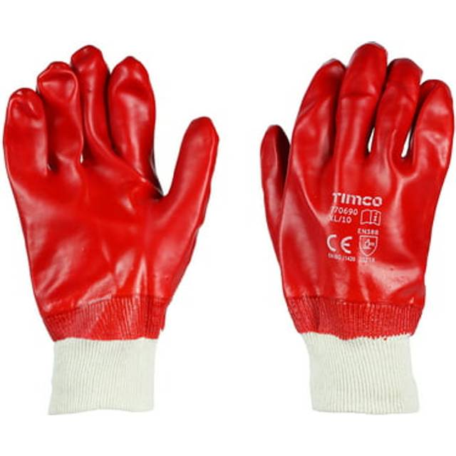 TIMCO Pvc Gloves PVC Coated Cotton Interlock - 770690- you get 7