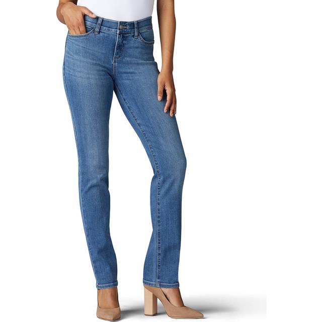 Lee Women's Ultra Lux Comfort with Flex Motion Straight Leg Jean Juniper 18 Short