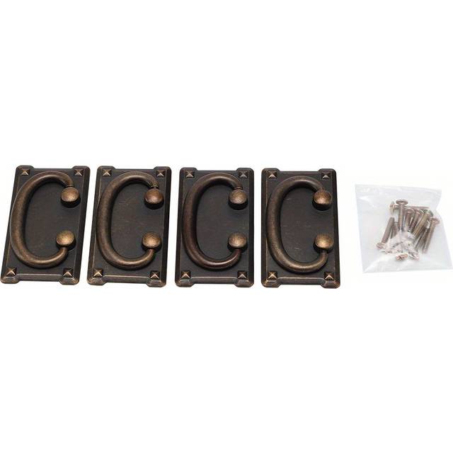 TEMU 4pcs Metal Pulls, Zinc Alloy Handles, , Double For Installation, For Dressers, Wardrobes, And Cabinets
