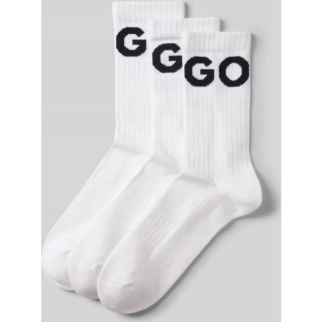 Hugo Boss Men's 3-Pack Red Label Ribbed Sports Socks, White
