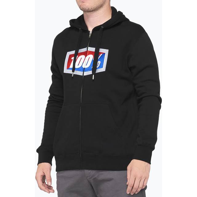 (XXL) 100% Official Fleece Zip-Up Hoodie Black / Blue / Red / White