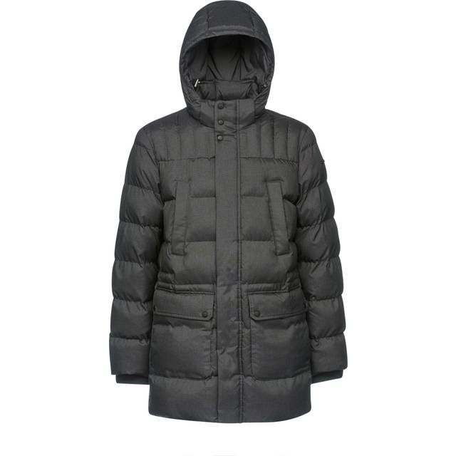 Geox's Sanford Long Hooded Puffer - Gris