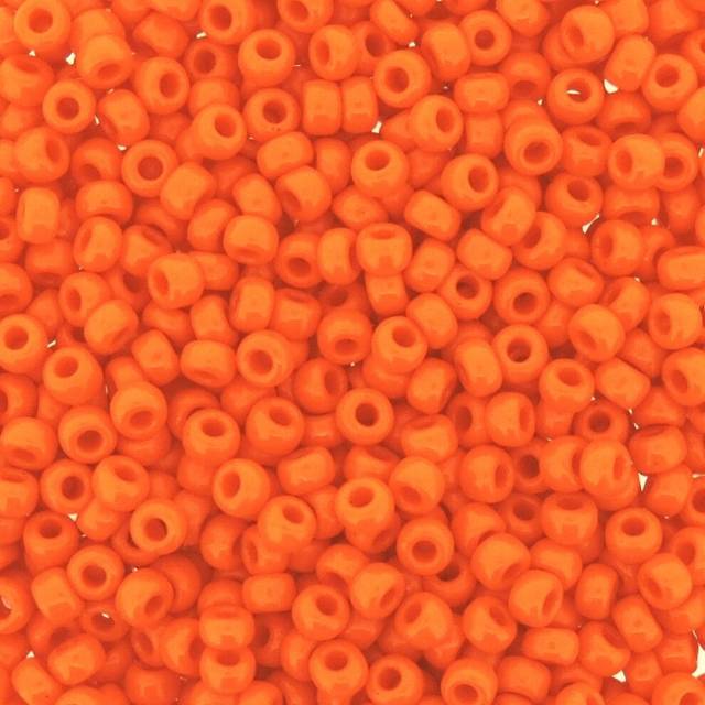 Miyuki 8/0 Round Seed Beads Seed Beads Opaque Orange 22g Tube, Miyuki Code 406
