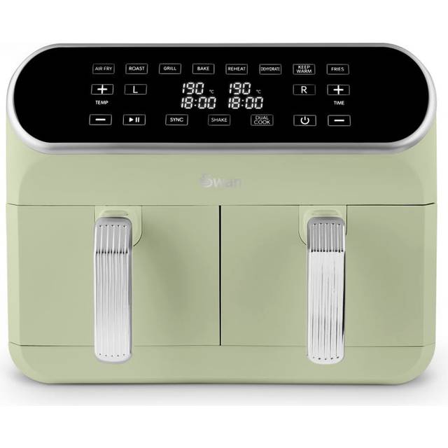 Retro 8L Dual Basket Air Fryer - Blue