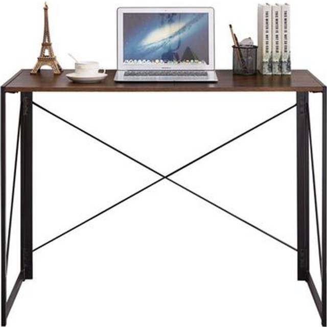 House of Home Rustic Brown Folding Indoor Table - 75 x 100 x 50cm