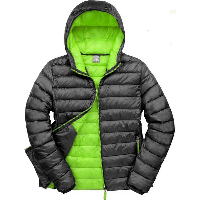 (XL, Black/Lime) Result Urban Mens Snow Bird Hooded Jacket