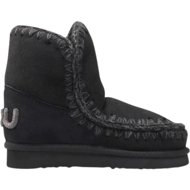 Mou for woman. MU.FW101050A Leather ankle boots Eskimo 18 Glitter Logo black (36), 5 to 8 cm, None, Casual