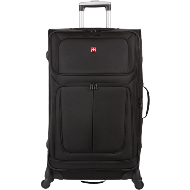 SwissGear Sion Softside Expandable Luggage  Black  Carry-On 21-Inch