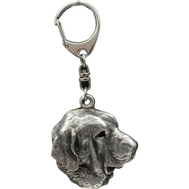 Spanish Mastiff, Mastín Español - Silver-plated key ring with dog, handbag decoration, backpack pendant by Art-Dog brand silver