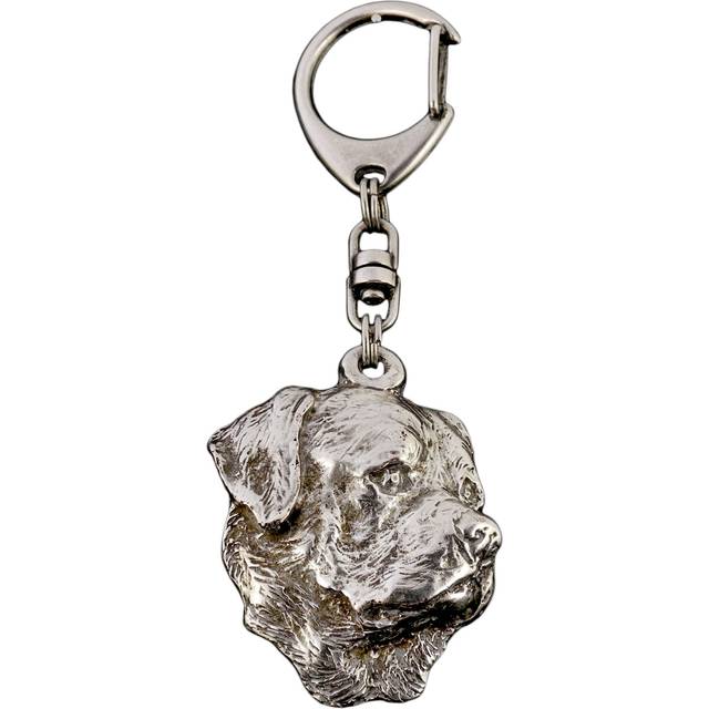 Rottweiler, Rott, Rottie I - Silver-plated key ring with dog, handbag decoration, backpack pendant by Art-Dog brand silver