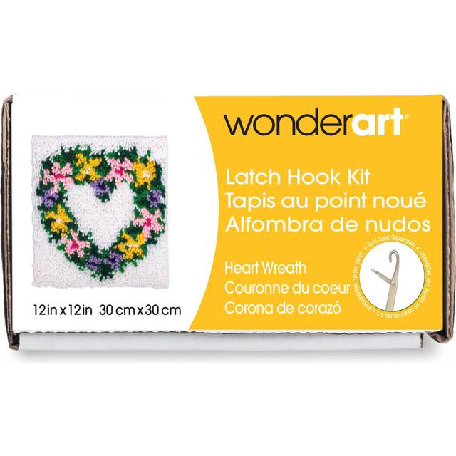 Wonderart Heart Wreath Latch Hook Kit  12 X 12