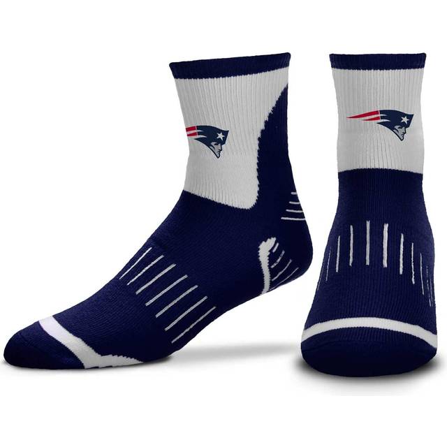 FBF NFL Adult Surge Quarter Length Socks Men and Women (New England Patriots - Blue  Adult Medium)