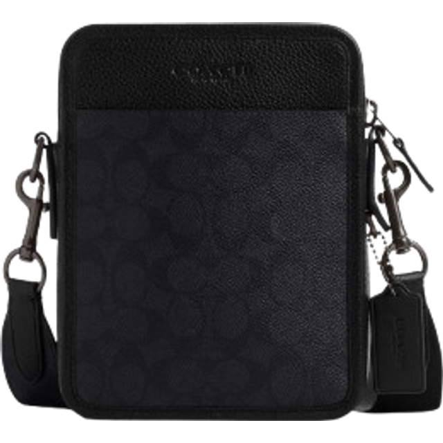 Coach Mens Sullivan Crossbody in Signature Bag - Charcoal - One Size