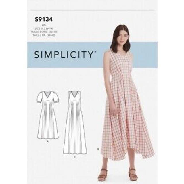 Simplicity Sewing Pattern S9134 Misses' Released Pleat Dress, H5 (6-8-10-12-14)