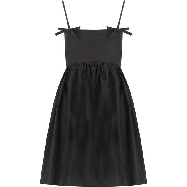 Ganni, Short Dresses, female, Black, M, Black Knot Sleeveless Mini Dress
