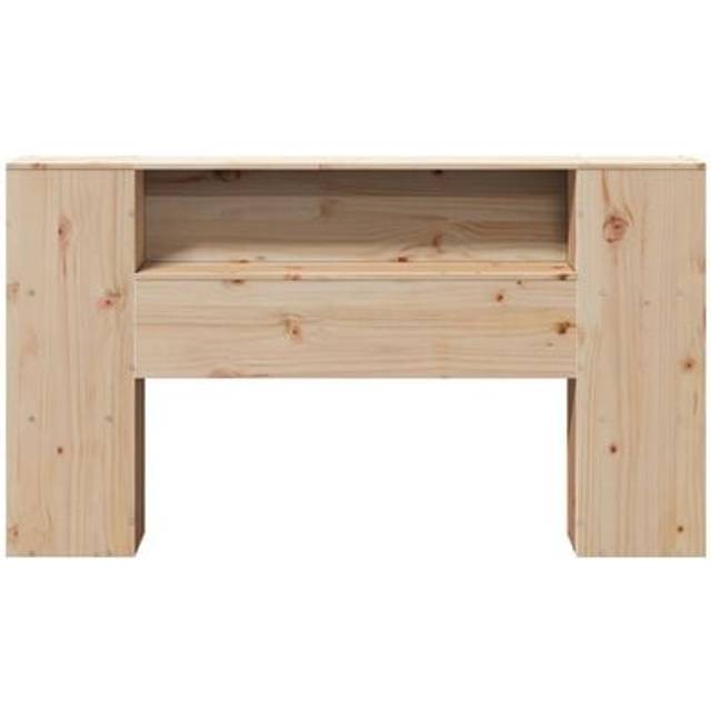 vidaXL Headboard with Storage Wax Brown 160 cm Solid Wood Pine
