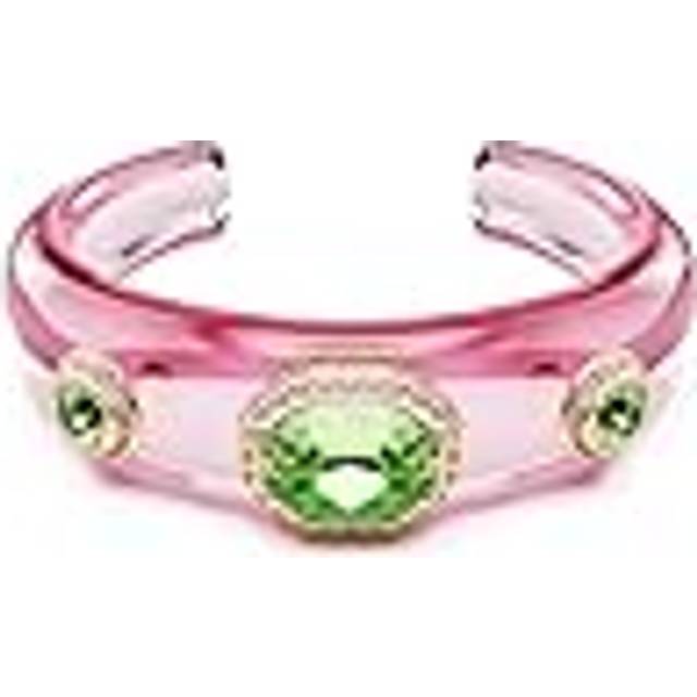 Dulcis cuff, Mixed cuts, Multicoloured, Gold-tone plated - Pink