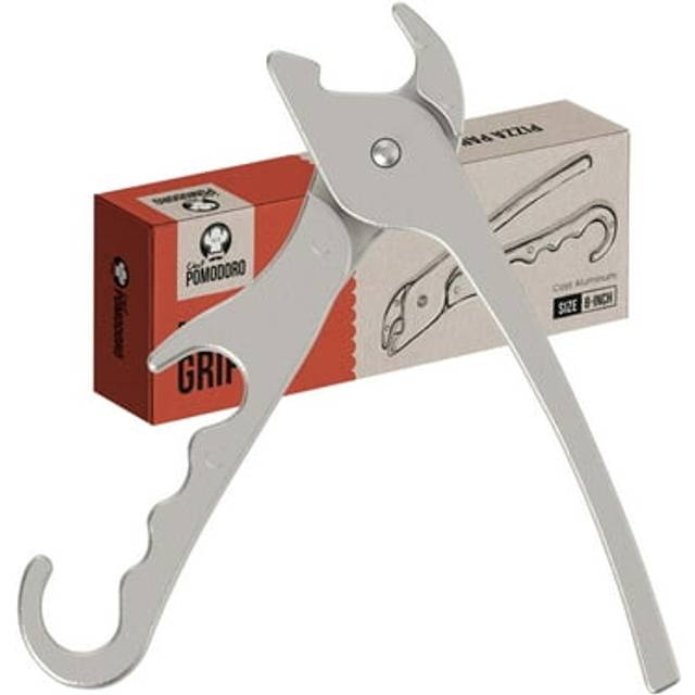Premium Pizza Pan Gripper, 20 cm (8-inch) Cast Aluminum, Deep Dish Heavy Duty Pans, Gripper Clip Tongs for Oven Microwave Clamp