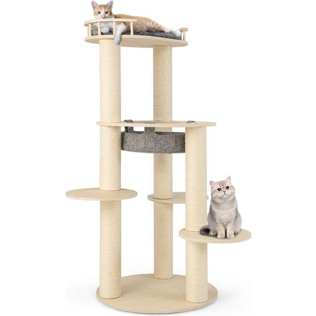 Turin 59.06cm H Cat Tree - Grey (59.06cm H X 66cm W X 25.98cm D)