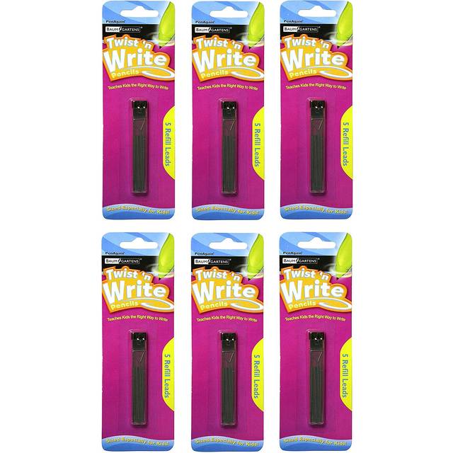 Twist N' Write 5 Lead Refills (Pack of 6, 30 Refills Total)