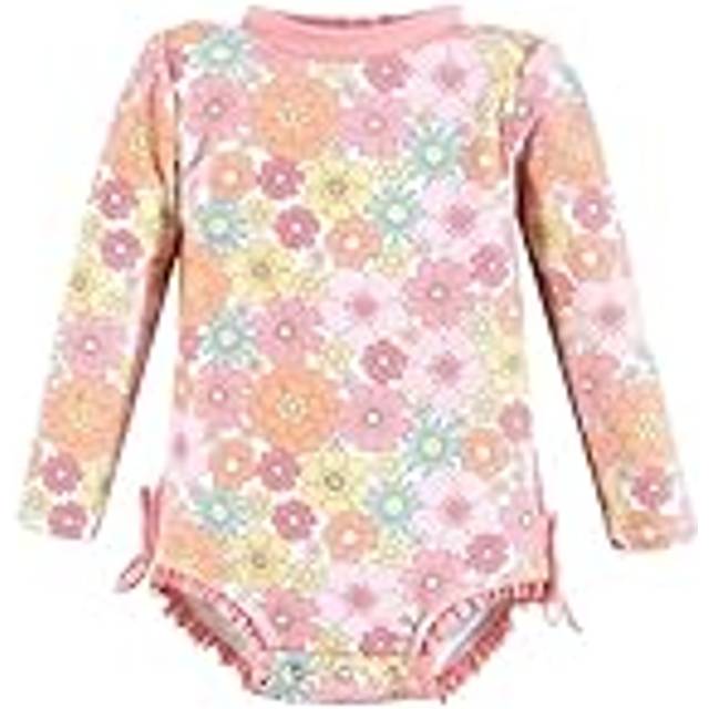 Hudson Baby Baby Girl's Toddler Swimsuit  Peace Love Flowers