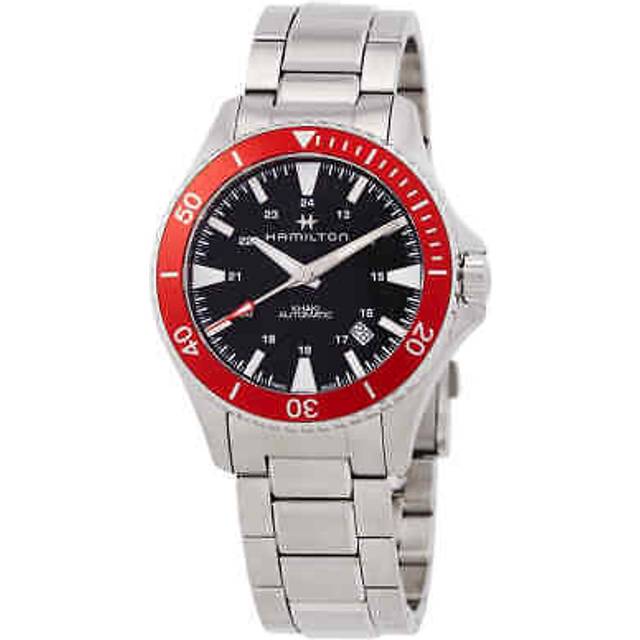 Hamilton Khaki Navy Scuba Stainless Steel Black Dial Automatic H82405130 100M Men's Watch black