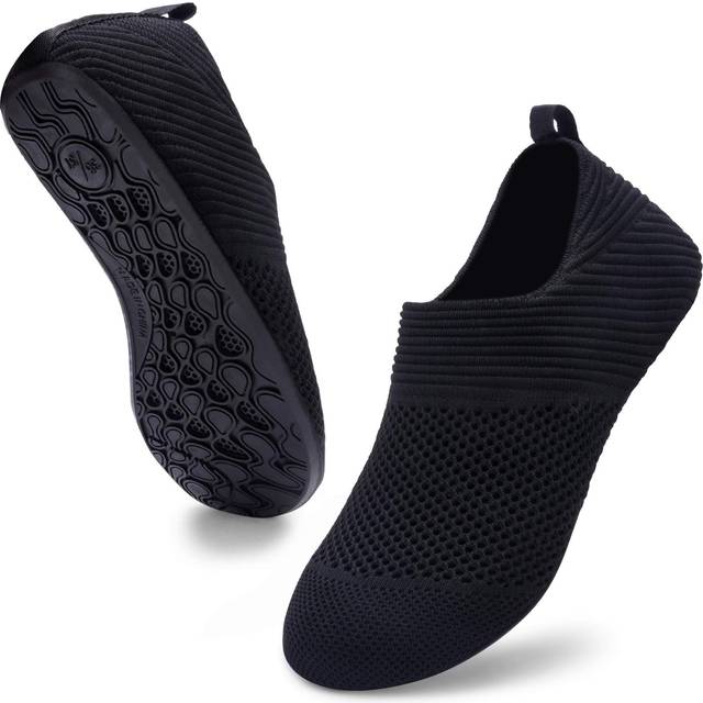 ANLUKE Womens Mens Water Sports Shoes Barefoot Quick-Dry Aqua Yoga Socks Slip-on (40/41  KBlack)
