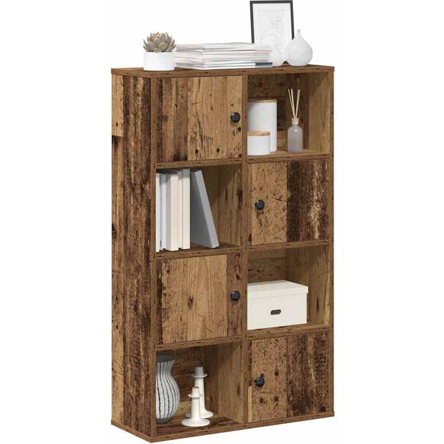 vidaXL Bookcase Old Wood 60x24x101.5 cm Engineered Wood - Brown
