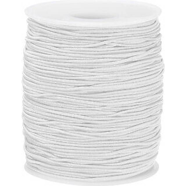 Elastic cord stretchy string 1.2mm 109 yards white for crafts
