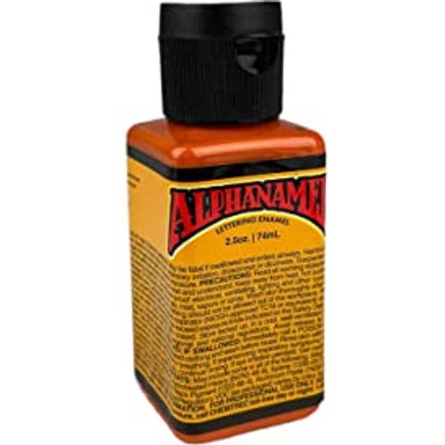 Alpha 6 Alphanamel - Alpha Orange - Enamel Paint for Pinstriping  Sign Painting  Lettering  Fine Art  36 Colors  Multiple Sizes  2.5 oz