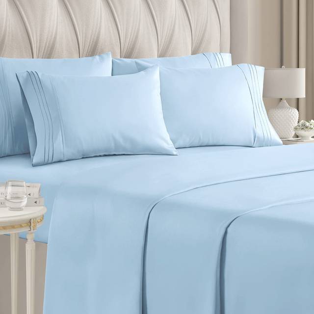 King 6 Piece Sheet Set - Breathable & Cooling Bed Sheets - Hotel Luxury Bed Sheets for Women  Men  Kids & Teens - Bedding with Deep Pockets & Easy Fit