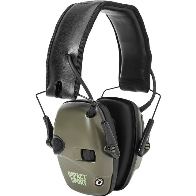 Howard Leight by Honeywell 1013530 Impact Sport Sound Amplification Electronic Shooting Earmuff, Classic Green