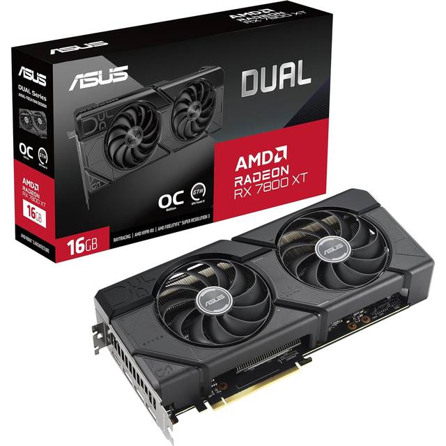 Asus Radeon RX7800 XT DUAL OC graphics card (16 GB GDDR6)