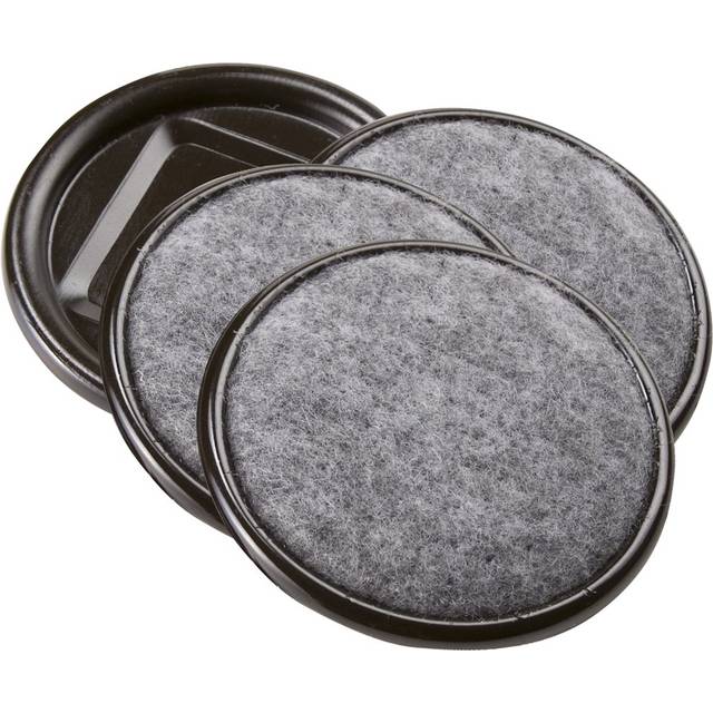 SoftTouch 2 1/2 Round Reusable Carpet Bottom Furniture Caster Cups to Protect Hardwood  Tile or Laminate Floors  Brown (4 Pack)