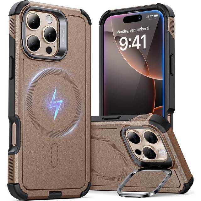 ESR for iPhone 16 Pro Case with Stand  23FT Military-Grade Drop Protection  Heavy Duty Magnetic Phone Case  Compatible with MagSafe Accessories  Cyber