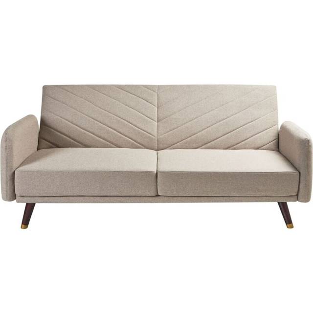 3-sitssoffa Senja Brunt, mörkt trä, guld - Bäddsoffa Brun,Gul Trä