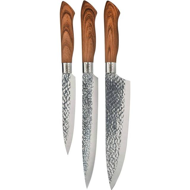 Akira Set Of 3 Knives, Brown