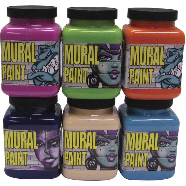 Chroma PAINT MURAL ASSORTED BRIGHT COLORS PINT SET OF 6