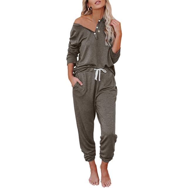 AUTOMET Fall Outfits for Women 2024 Lounge Sets 2 Piece Pajamas Loungewear Long Sleeve Soft Tops with Jogger Sweatpants Tracksuit Sweatsuits Winter Cl