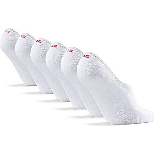 DANISH ENDURANCE No Show Socks 6 Pack, for Men & Women, Sneakers & Loafers, Cotton, Silicone Non Slip, Invisible, Everyday, Black, White, Grey