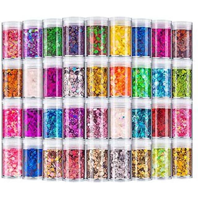 Holographic Chunky Glitter  Set of 36 Colors Craft Glitter Sparkle Seq