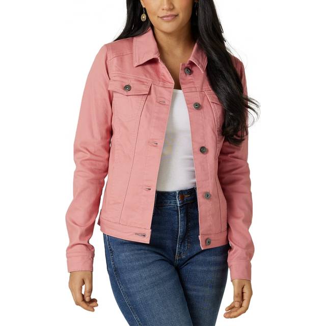 Wrangler Authentics Women's Stretch Denim Jacket  Dusty Rose  Large