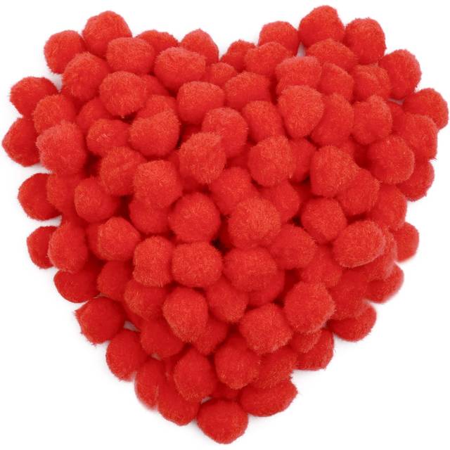 150 Pieces Pom Poms  1 Inch Red craft Pom Poms  christmas Fuzzy Pompom