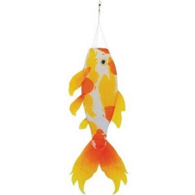 In the Breeze 5155 Yellow Koi 30-Inch Fish Windsock-Realistic Fishsock
