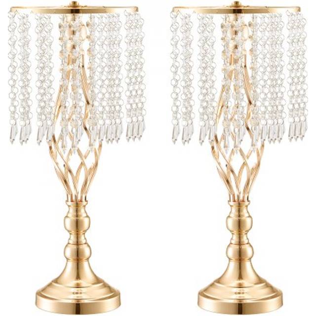 Vevor 12pcs 49cm/19.3” tall crystal wedding flower stand vase for party decor