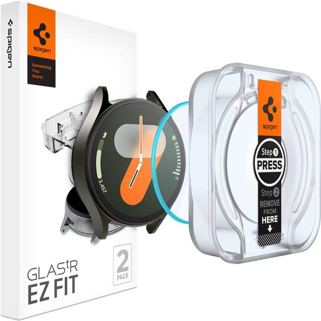 Spigen Tempered Glass Screen Protector [GlasTR EZ FIT] designed for Galaxy Watch 7 (40mm) - 2 Pack