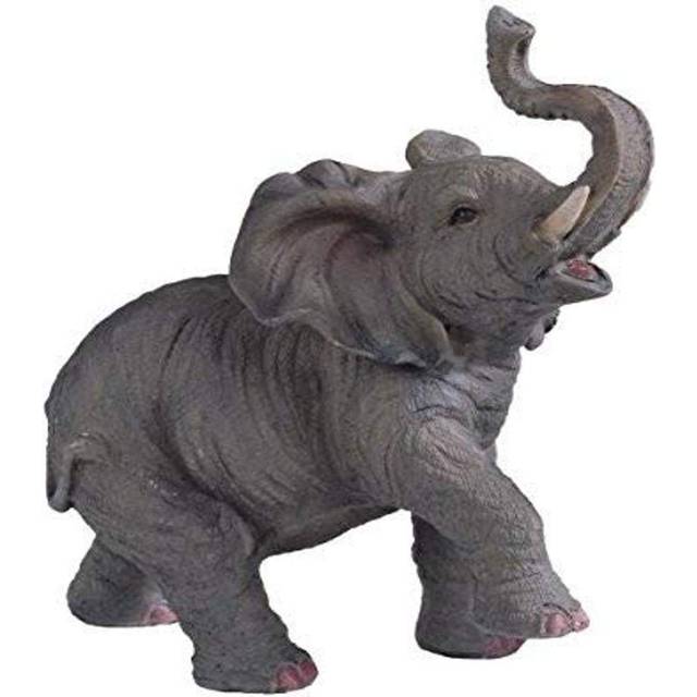 "StealStreet SS-G-54135 Small Polyresin Elephant with Trunk Up Figurine Statue  6.5"""""