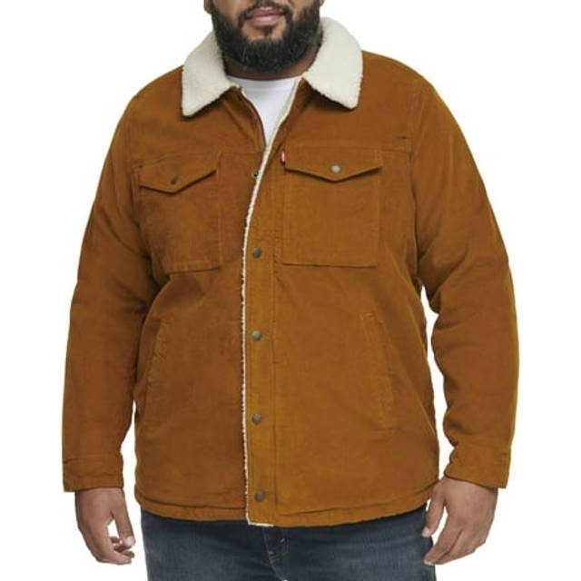 Levis mens corduroy Sherpa Trucker Jacket  Brown  4X-Large Tall US