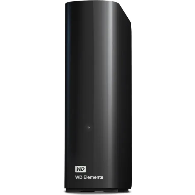 WD Elements skrivbordsminne 24 TB (skrivbordsminne USB 3.0-kompatibel, extra lagring för foton, musik, videor och alla andra filer, stötsäker), mekanisk hårddisk, svart